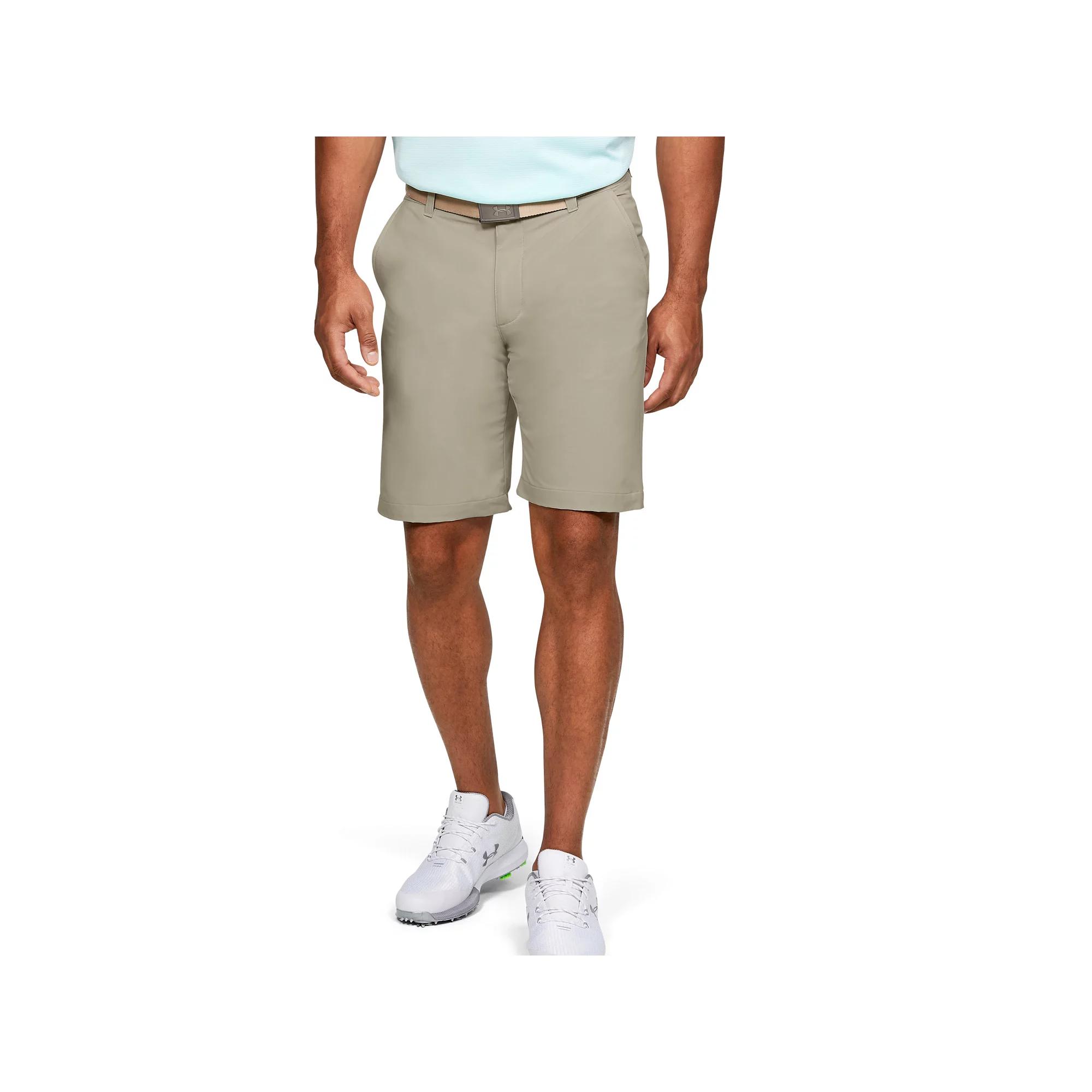 Mens Under Armour 10-in. Golf Moisture Wicking Shorts Green Base Product Image