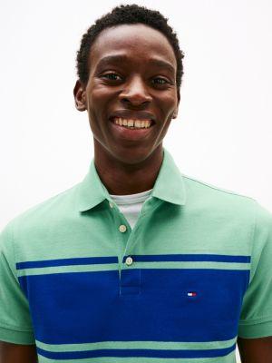 Slim Fit Block Stripe Polo Product Image