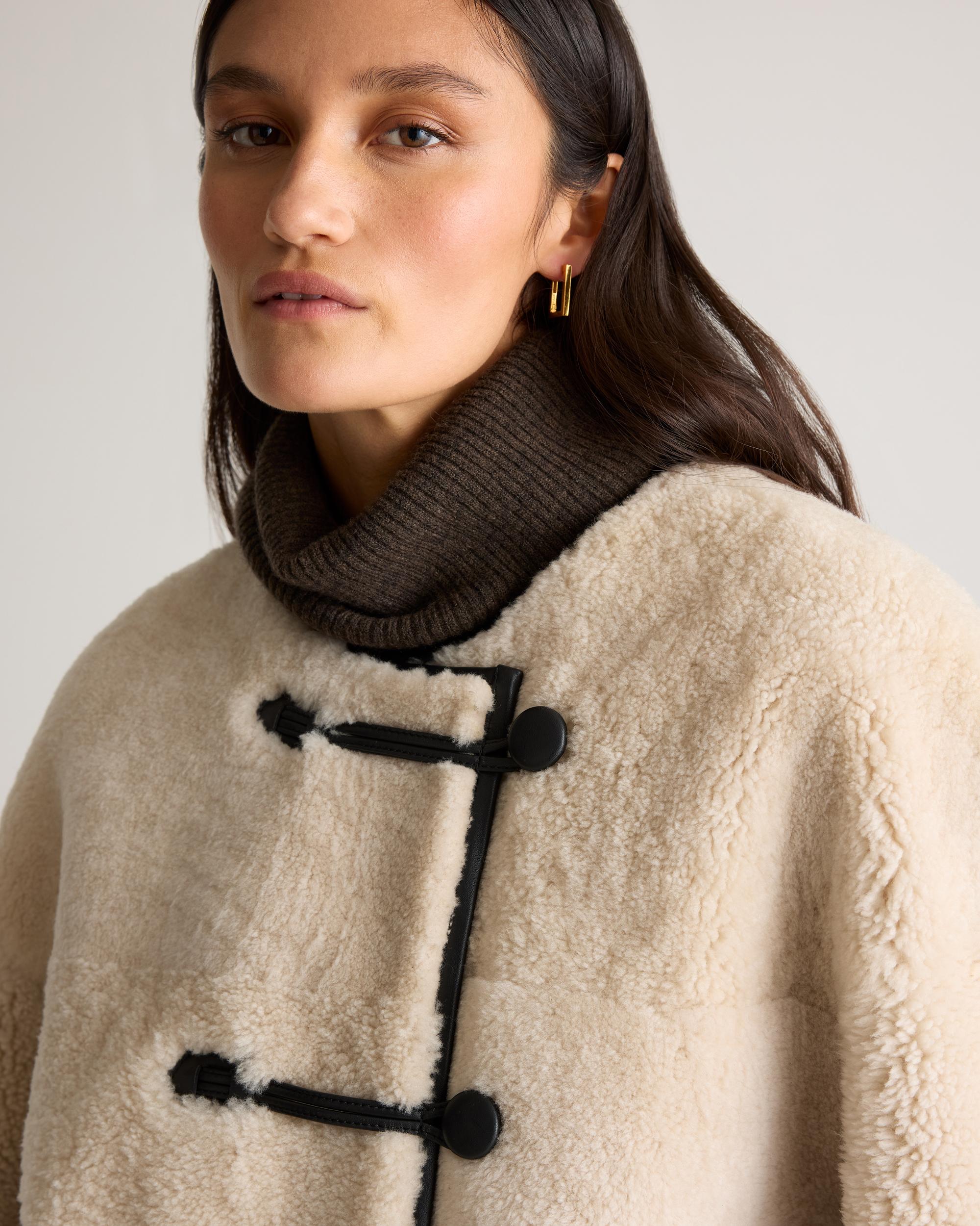 Quince | Women's 100% Shearling Duffle Jacket Size XS, Leather Product Image