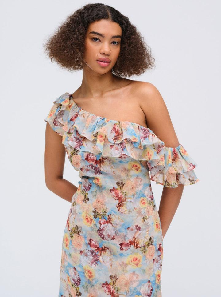 Delphine Midi Dress — Blue Product Image