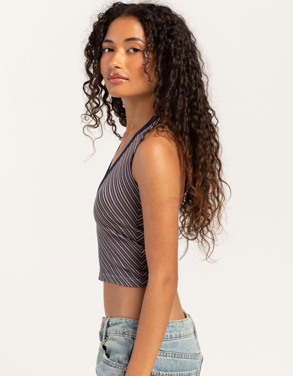 IETS FRANS Stripe Womens Halter Top - BLUE COMBO Product Image