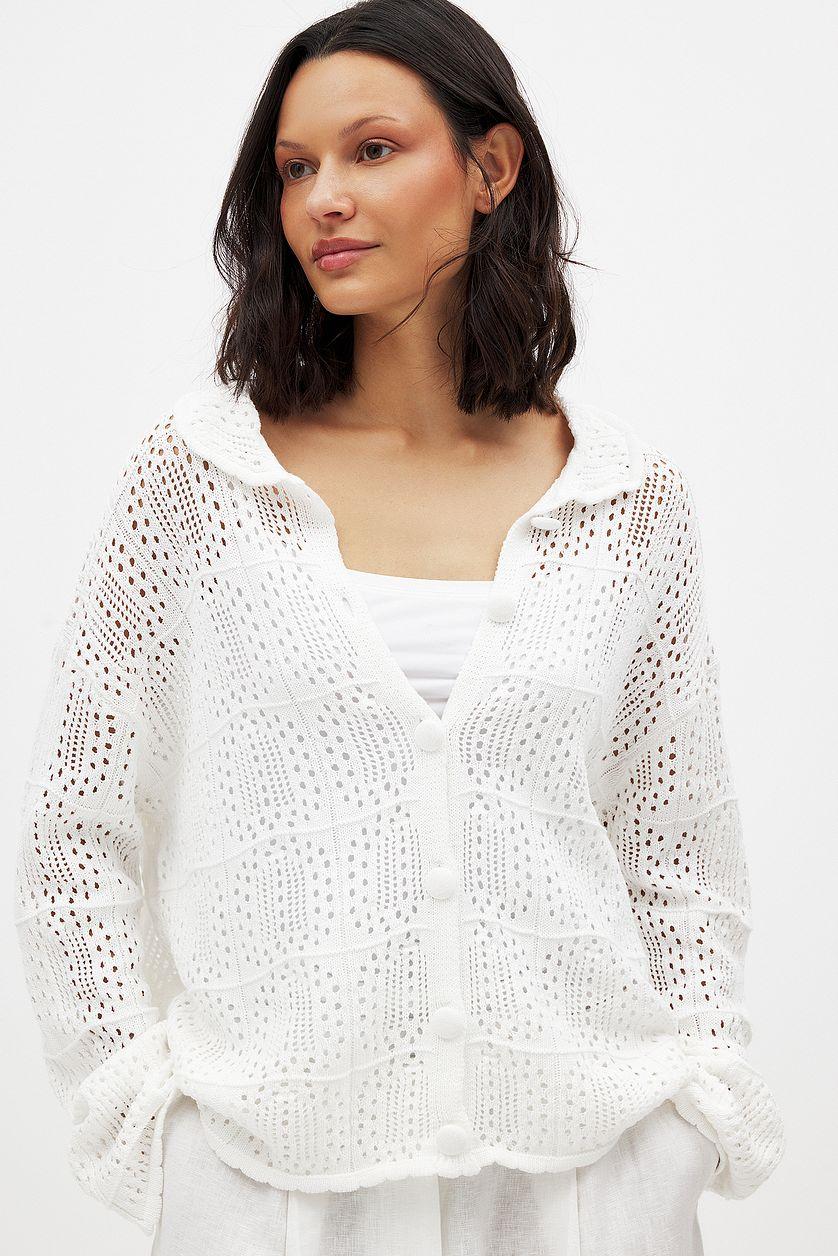 Knitted Crochet Shirt Product Image
