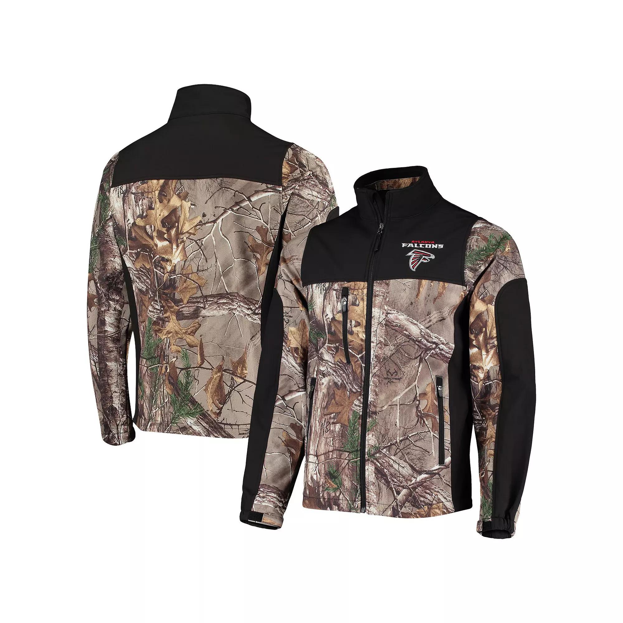 Men's Dunbrooke Realtree Camo/Black Atlanta Falcons Circle Hunter Softshell Full-Zip Jacket, Size: 3XL, Green Product Image