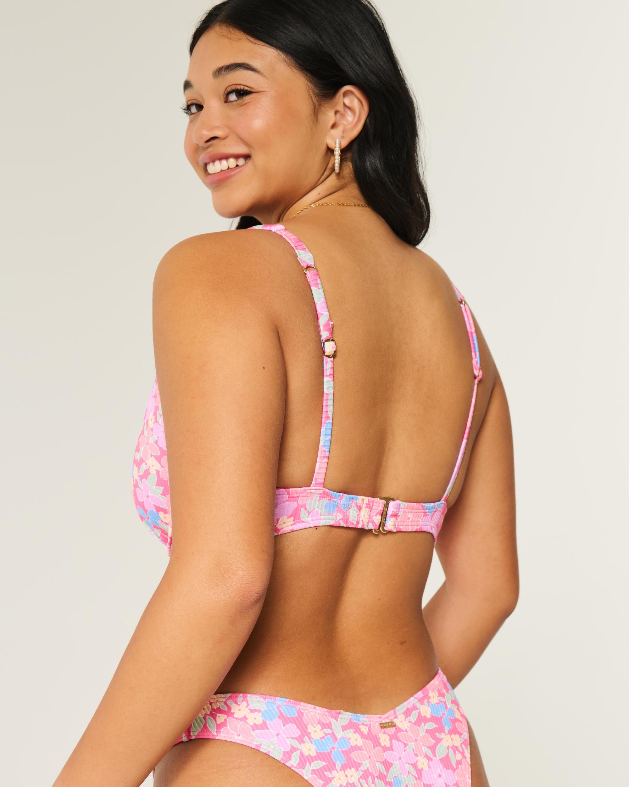 Curvy High Apex Ribbed Underwire Bikini Top Product Image