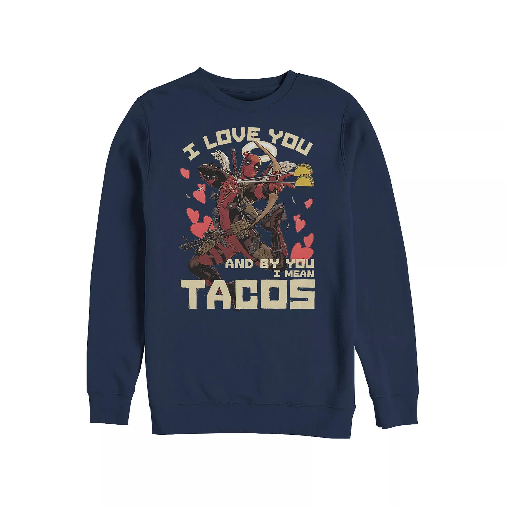 Big & Tall Marvel Deadpool I Love Tacos Graphic Fleece, Men's,  Product Image