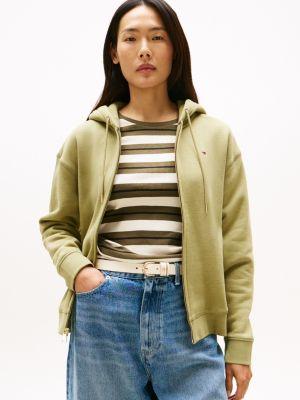 Relaxed Fit Plush-Lined Zip Hoodie Product Image