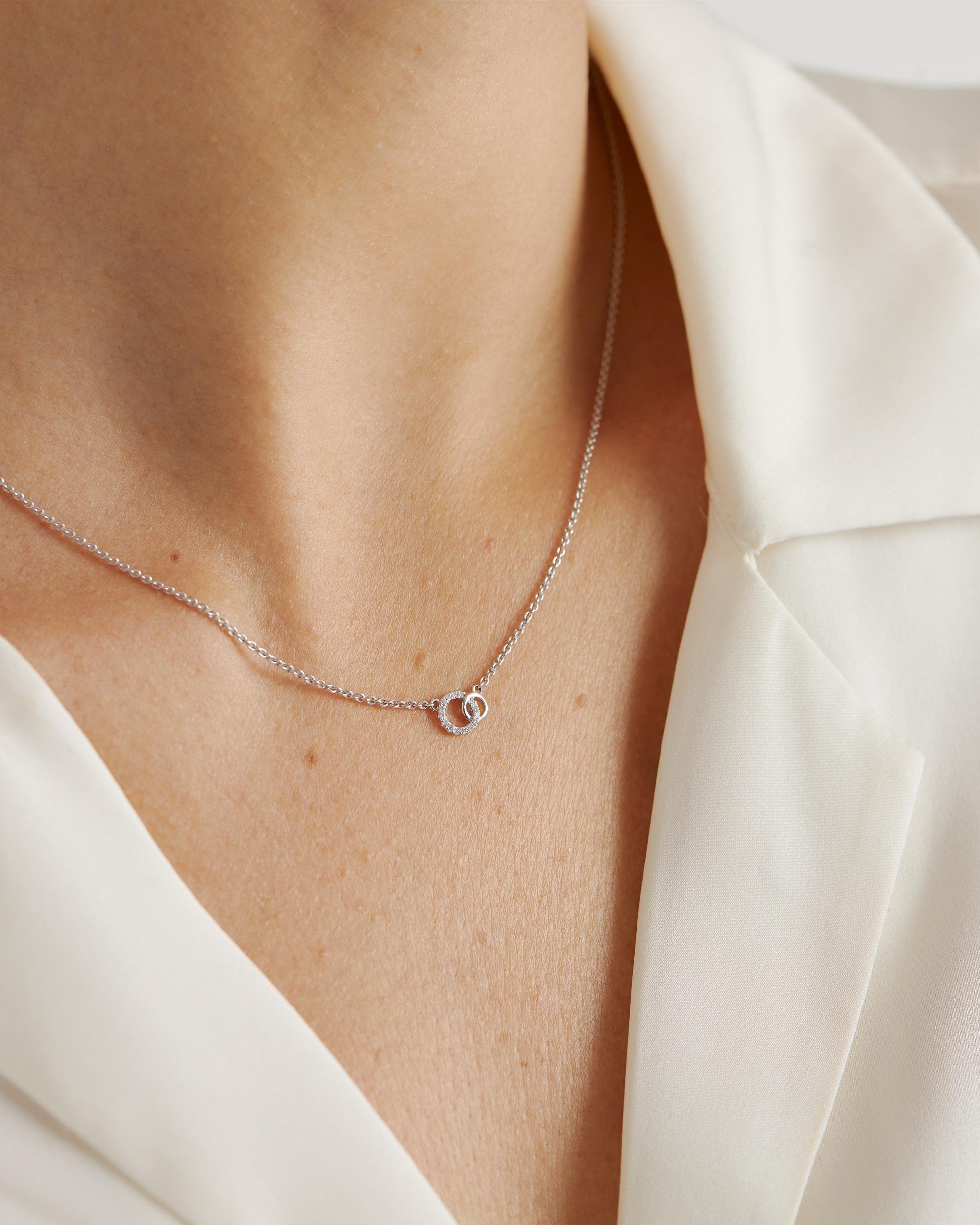 Quince | Women's 14K Gold Diamond Eternity Mini Circle Necklace Product Image