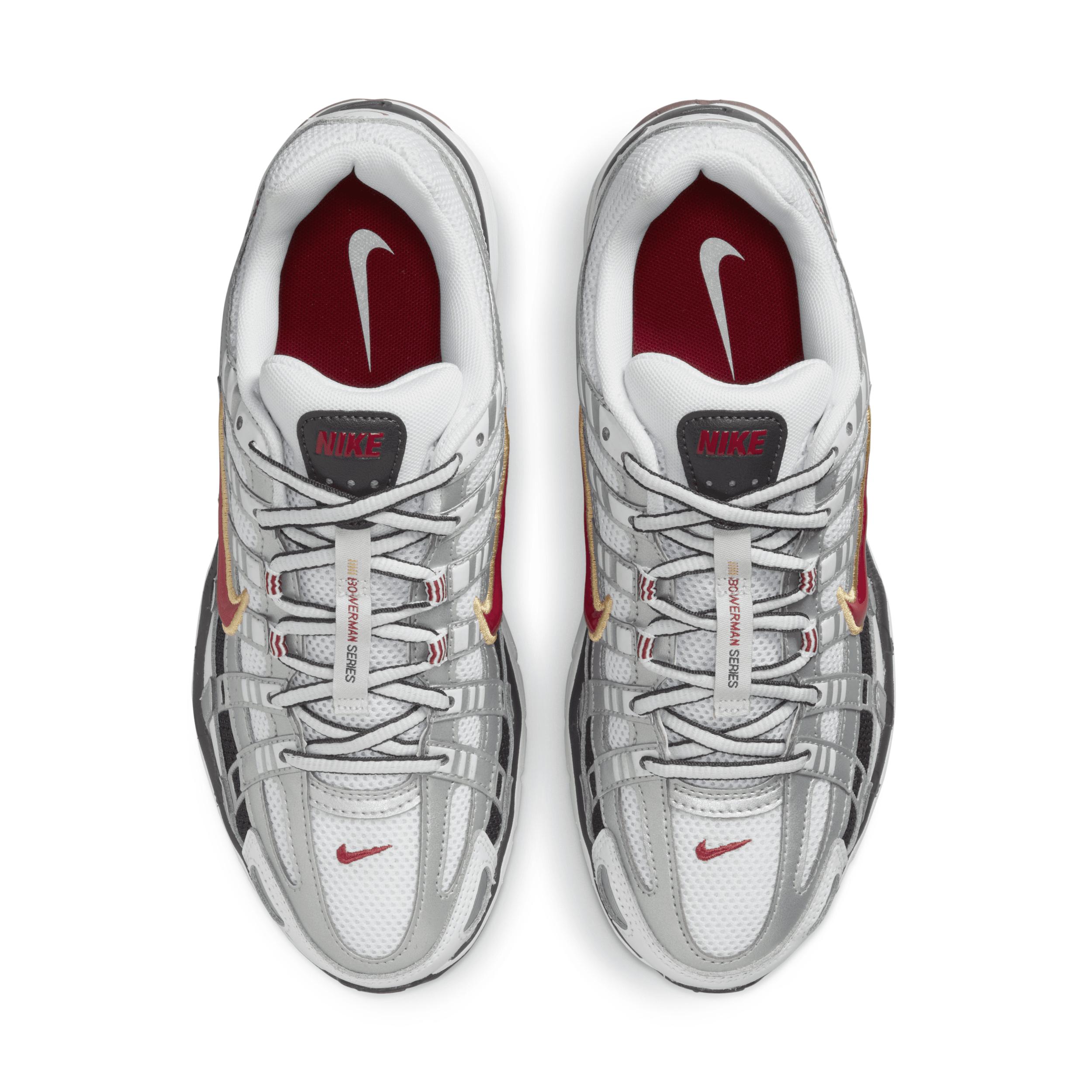 Nike Womens P-6000 Casual Shoes in White/Varsity Red/Metallic Platinum Product Image