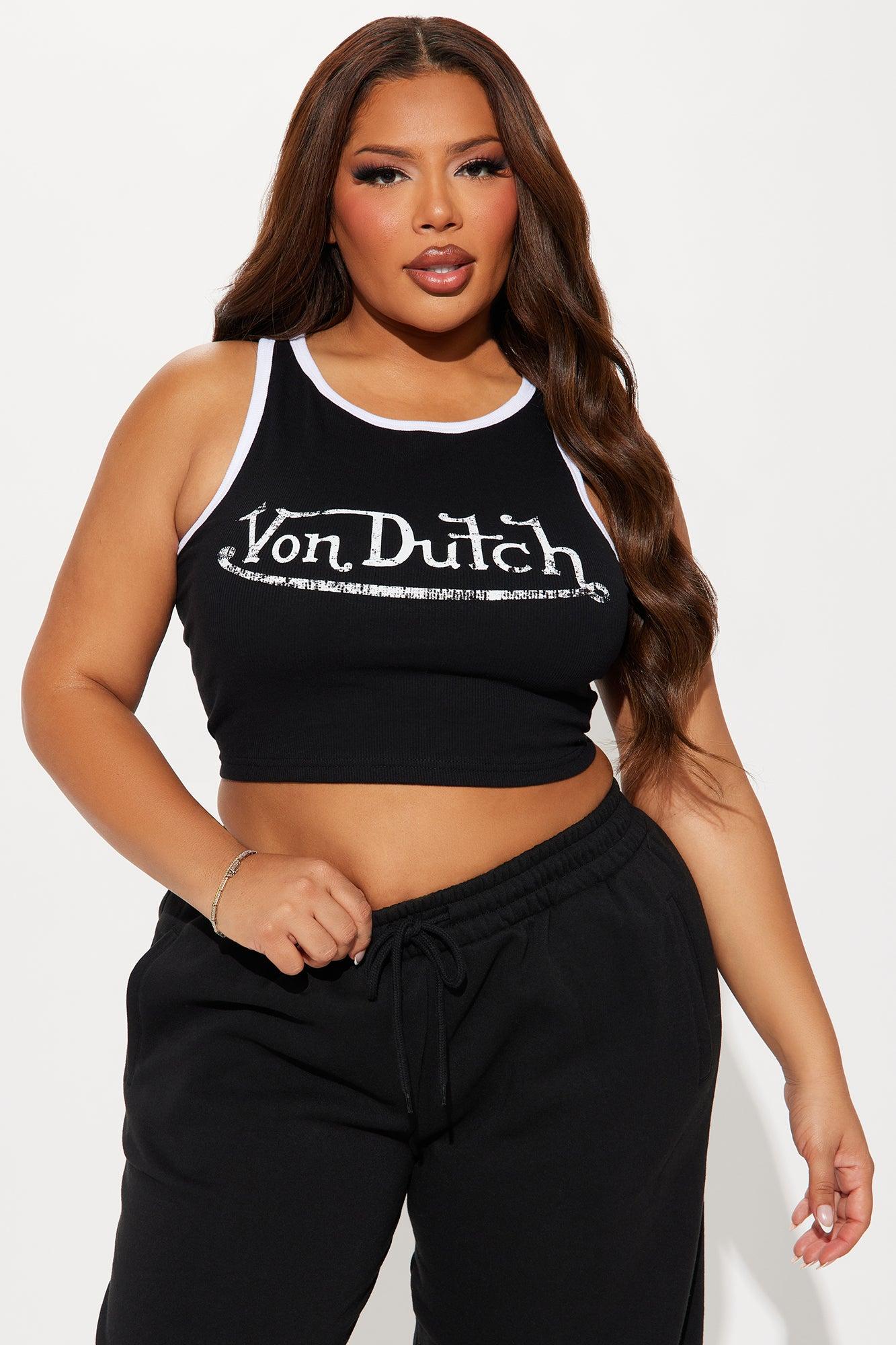Von Dutch Ringer Tank Top - Black/White Product Image