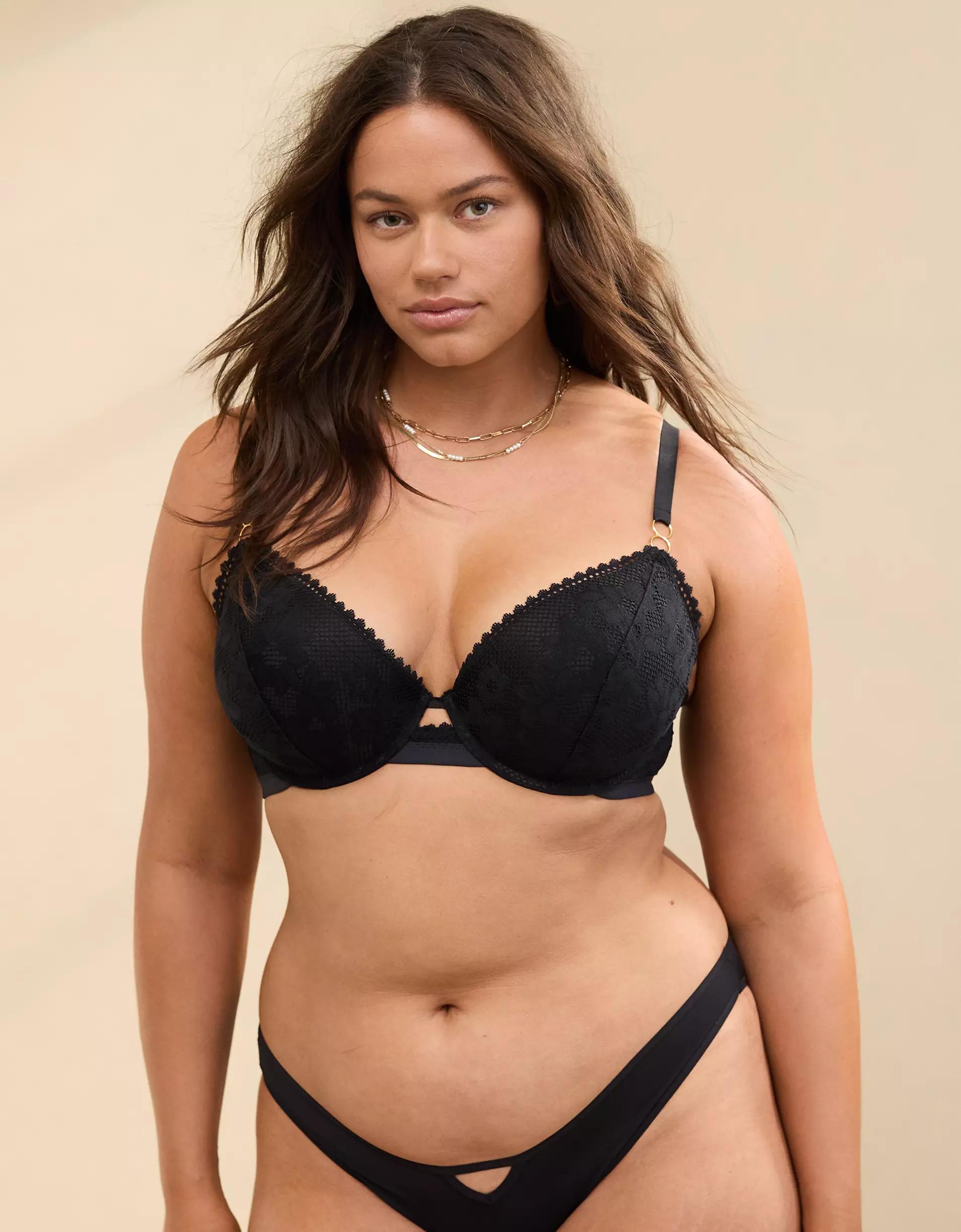 Show Off Lace Plunge Push Up Bra Product Image