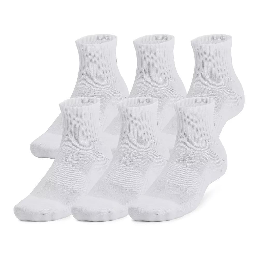 Men's Under Armour Training Cotton 6-Pack Quarter Socks,  Product Image