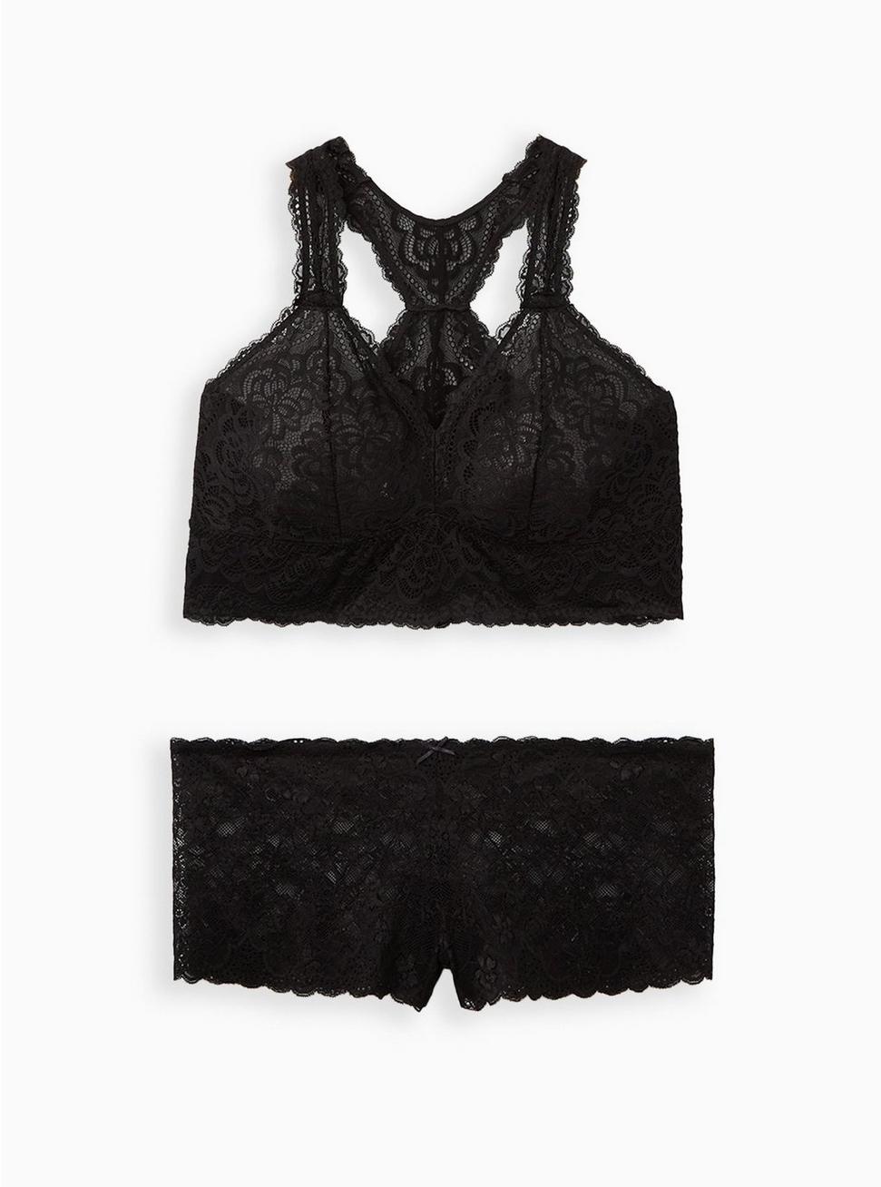 Unlined Lace Solid Racerback Bralette Product Image