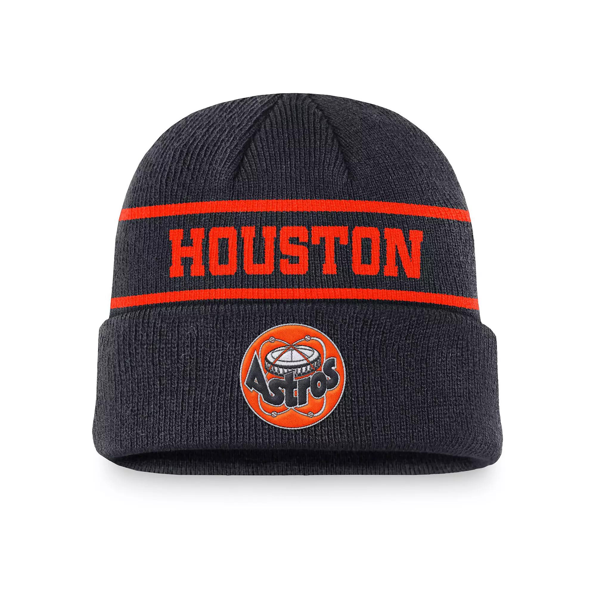 Men's Nike Navy Houston Astros Cooperstown Collection Rewind Terra Cuffed Knit Hat, Blue Product Image