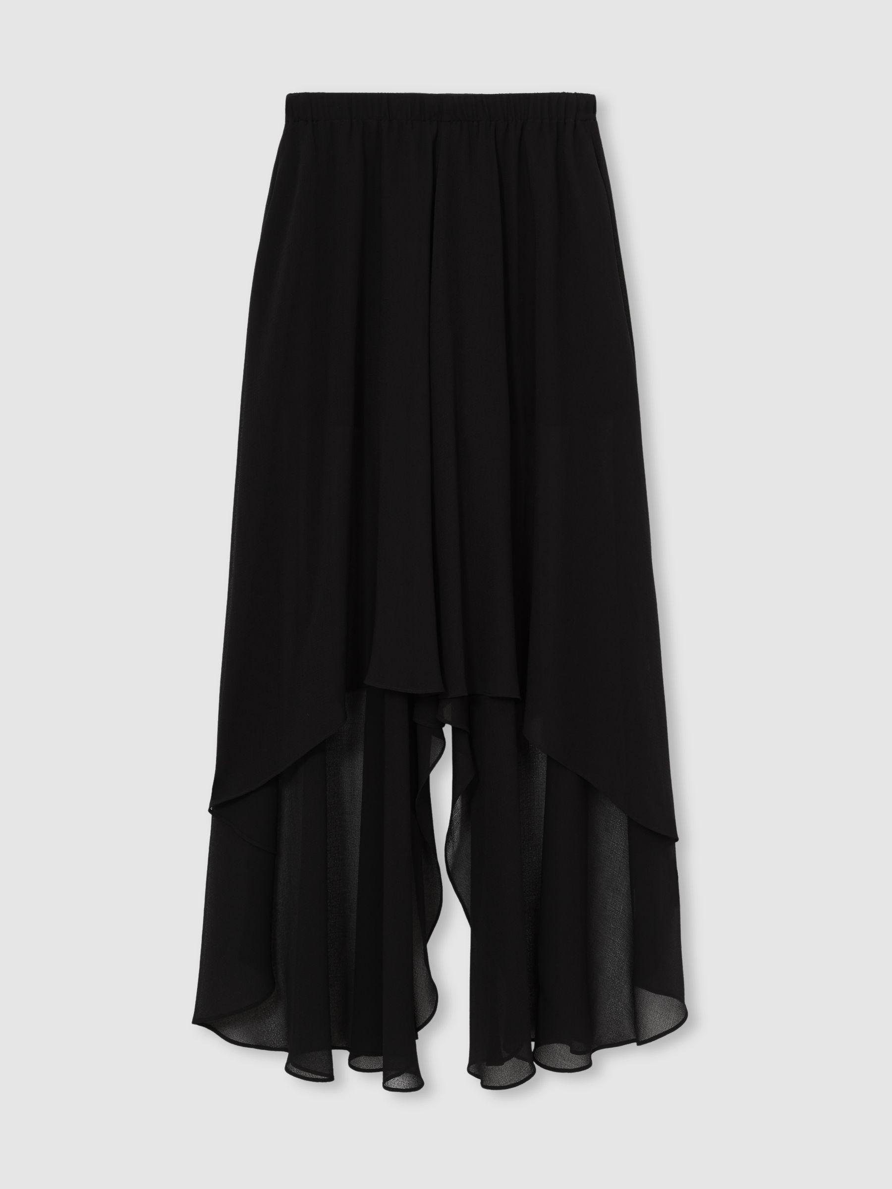 Petite Linen Belted Wide-Leg Trousers in White Product Image