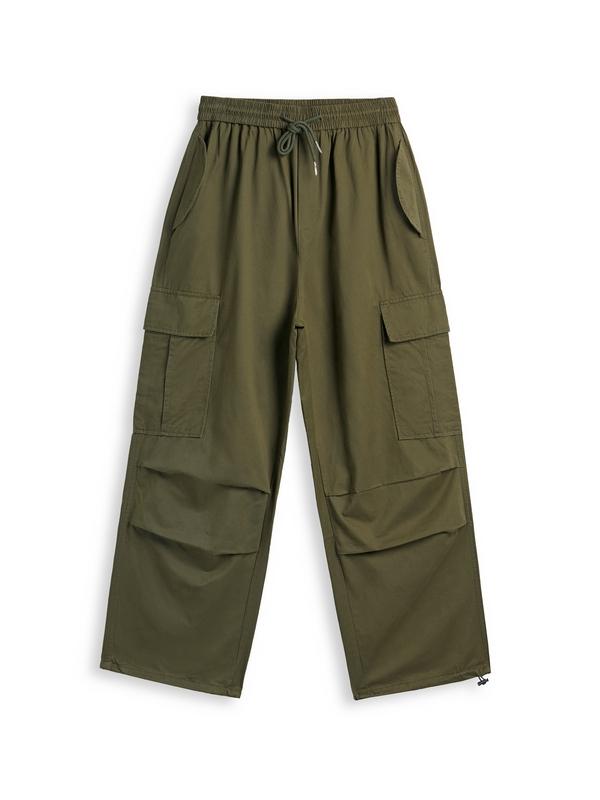 Men's Solid Big Pocket Cargo Pants Product Image