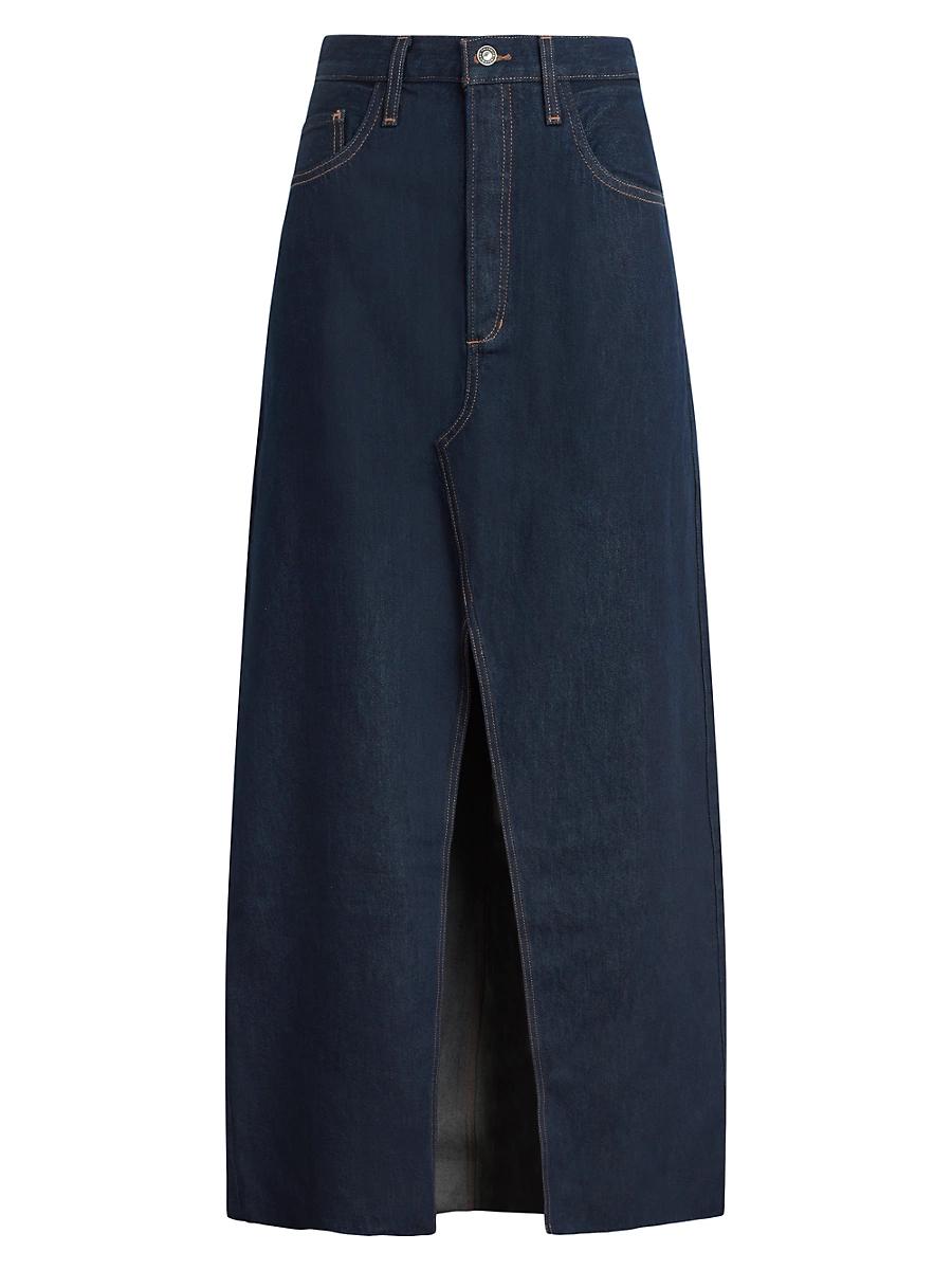 Womens Sunny Denim Maxi Skirt Product Image