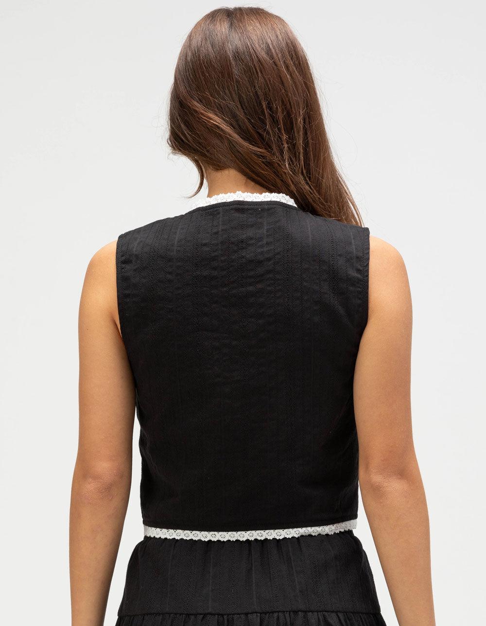 RHYTHM Pearl Womens Vest - BLACK Product Image