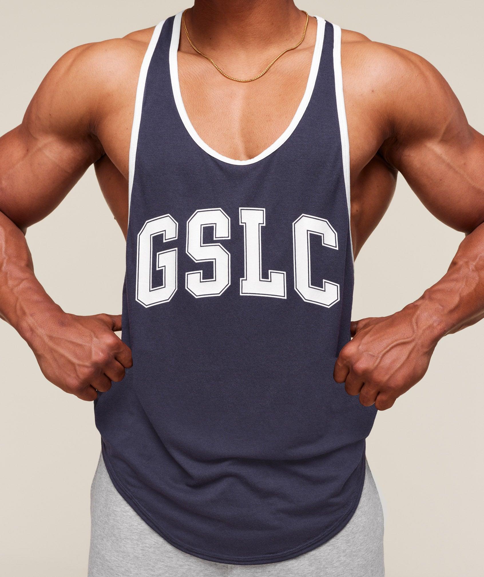 Gymshark GSLC Ringer Stringer - Heavy Blue Male Product Image