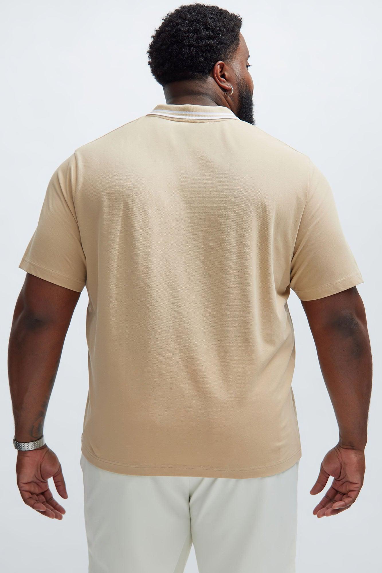 Jaxon Short Sleeve Polo - Tan Product Image