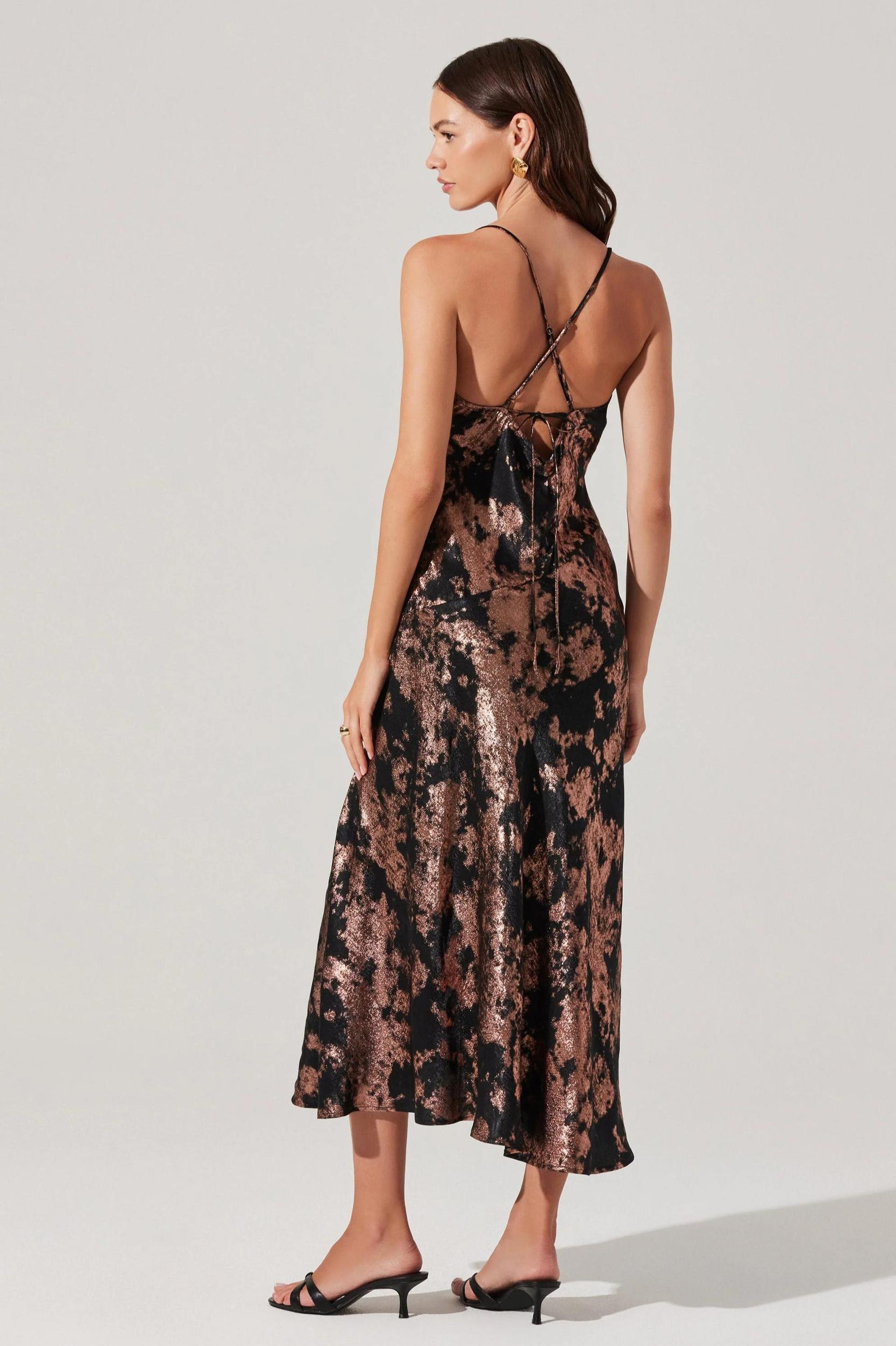 Gaia Metallic Maxi Dress Product Image