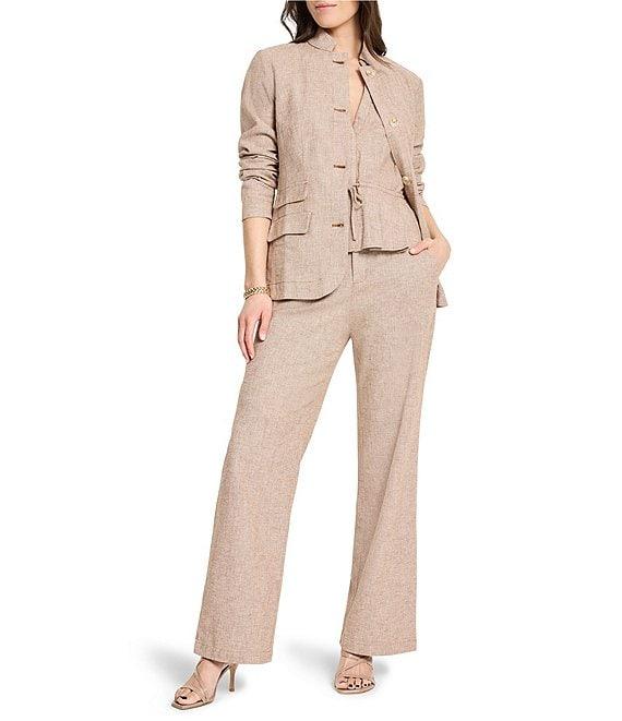 NIC + ZOE Ava Linen Notch Collar Long Sleeve Blazer Product Image