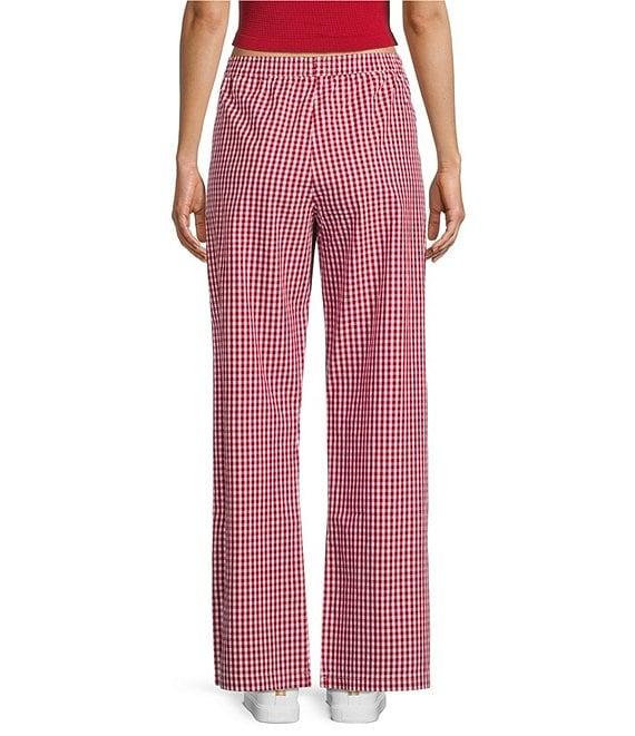 BDG Urban Outfitters Mid Rise Gingham Straight Leg Woven Pants Product Image