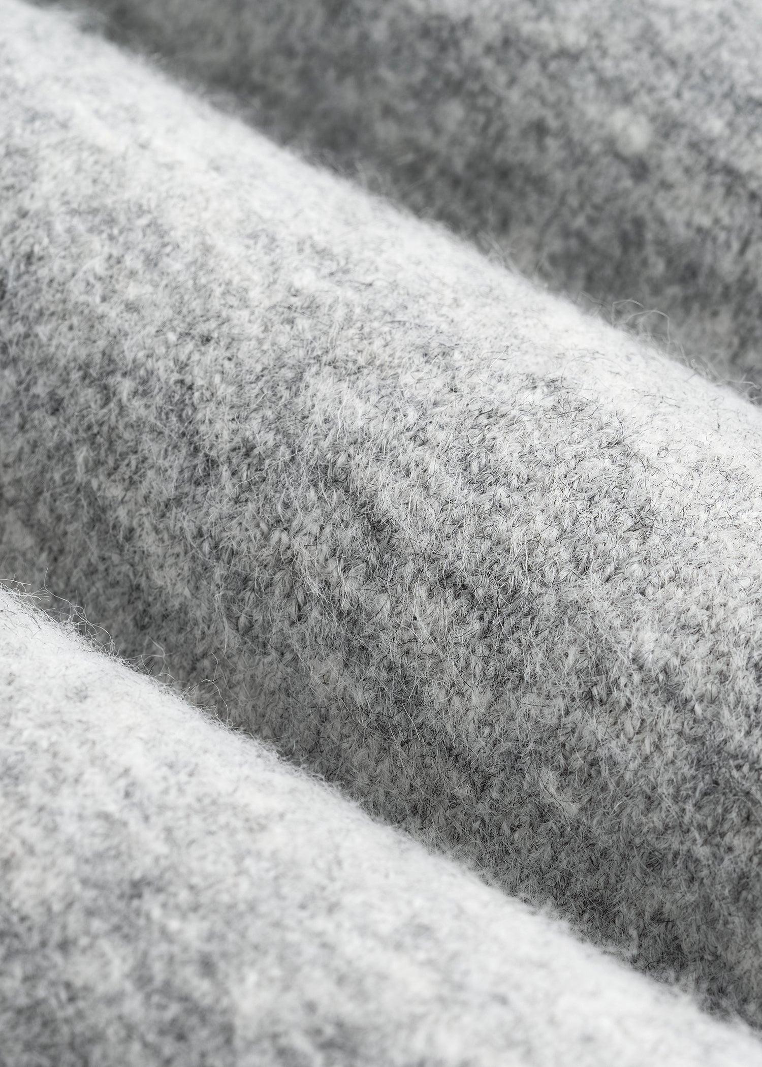 Relaxed Crewneck Wool Blend Sweater for Tall Women in Grey Mix Female Product Image