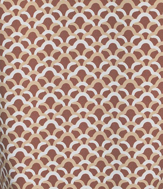 J.McLaughlin Aida Printed Catalina Cloth Split V-Neck 3/4 Sleeve Top Product Image