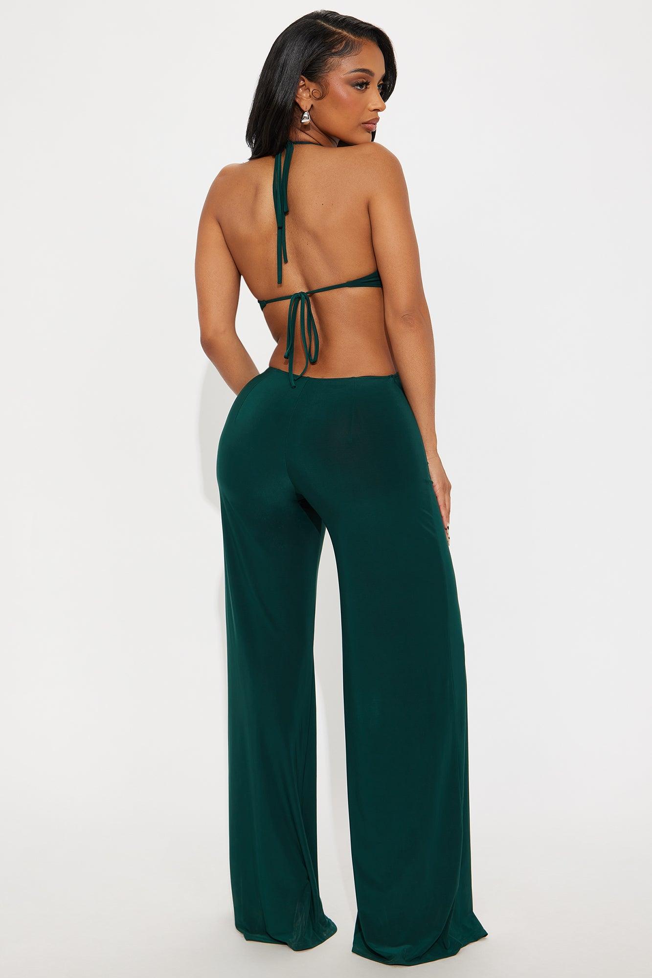 Call It Fate Backless Jumpsuit - Hunter Female Product Image