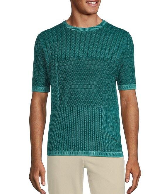 Murano Shape of Water Collection Textured Short Sleeve Sweater Product Image