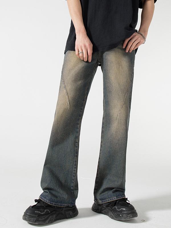 Retro Straight High Street Casual Loose Jeans Product Image