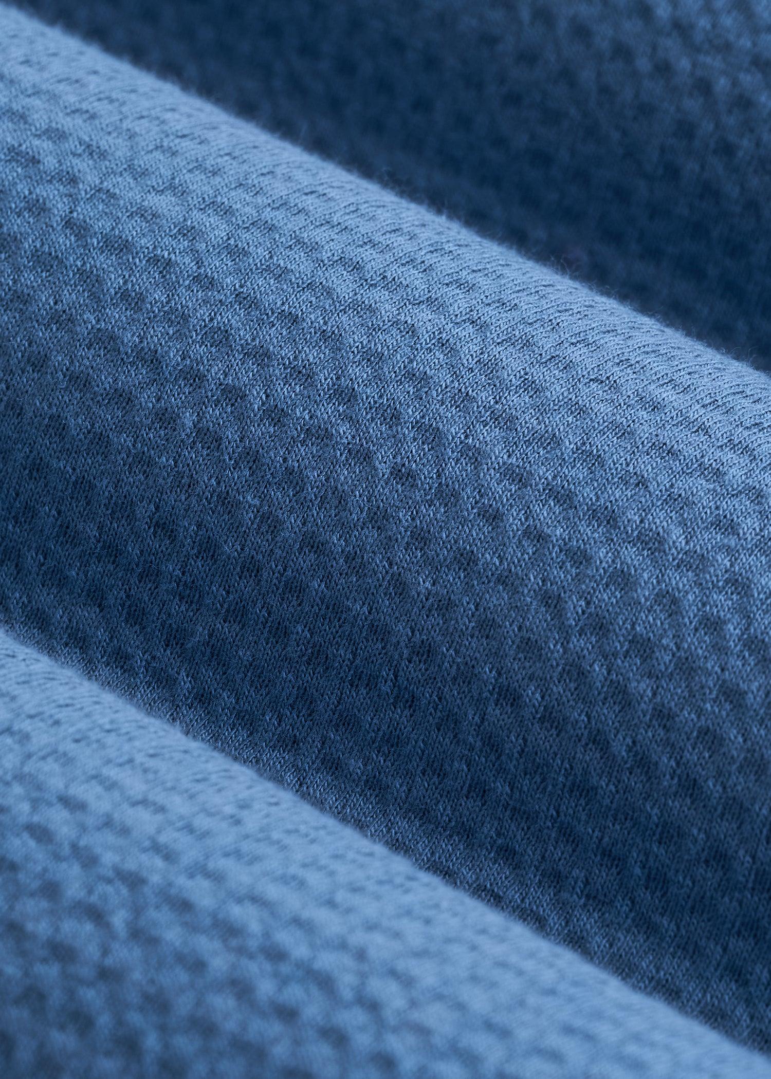 Cloud Knit Waffle Short Sleeve Tee for Tall Men in Deep Cobalt Male Product Image