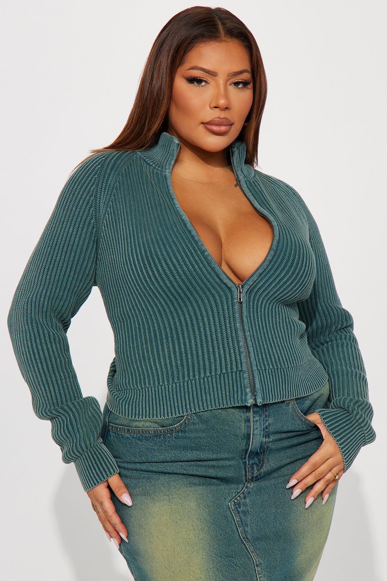 Fashion Forward Sweater - Green Female Product Image