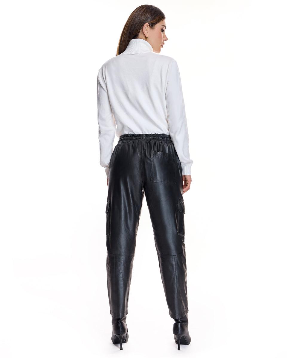 Leather Cargo Pants Product Image