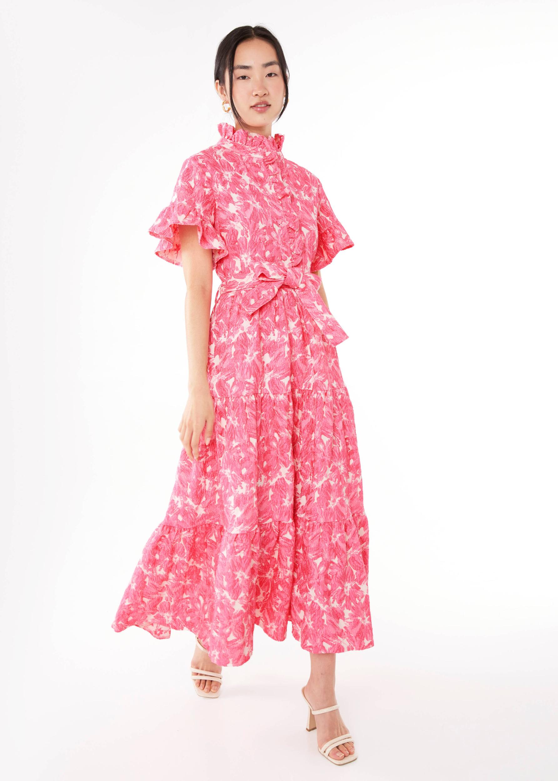 Sadie Hibiscus Jacquard Maxi Dress Product Image
