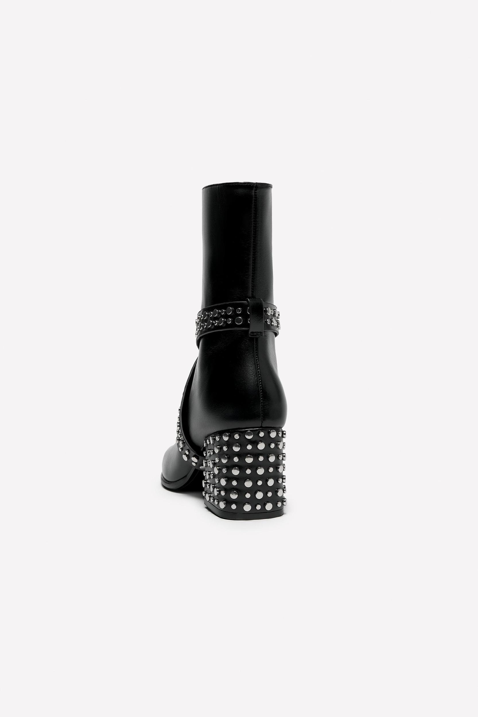 LEATHER STUDDED HEEL ANKLE BOOTS LUDOVIC DE SAINT SERNIN x ZARA Product Image