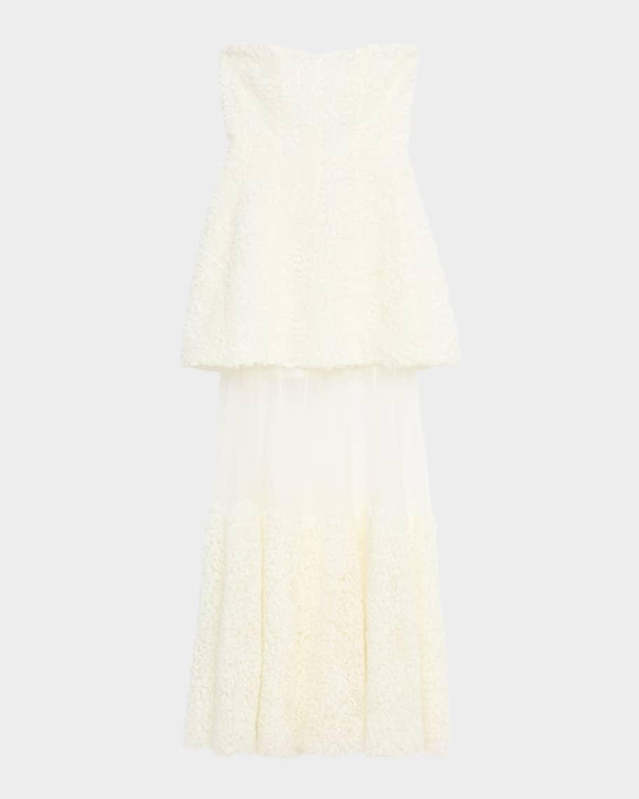 Marella Strapless Bustier Sheer Midi Dress Product Image