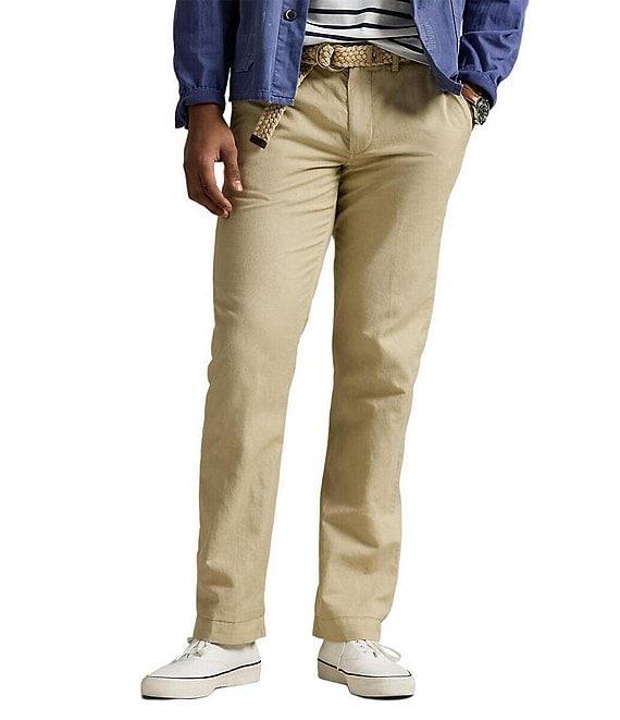 Polo Ralph Lauren Straight Fit Linen Blend Pants Product Image