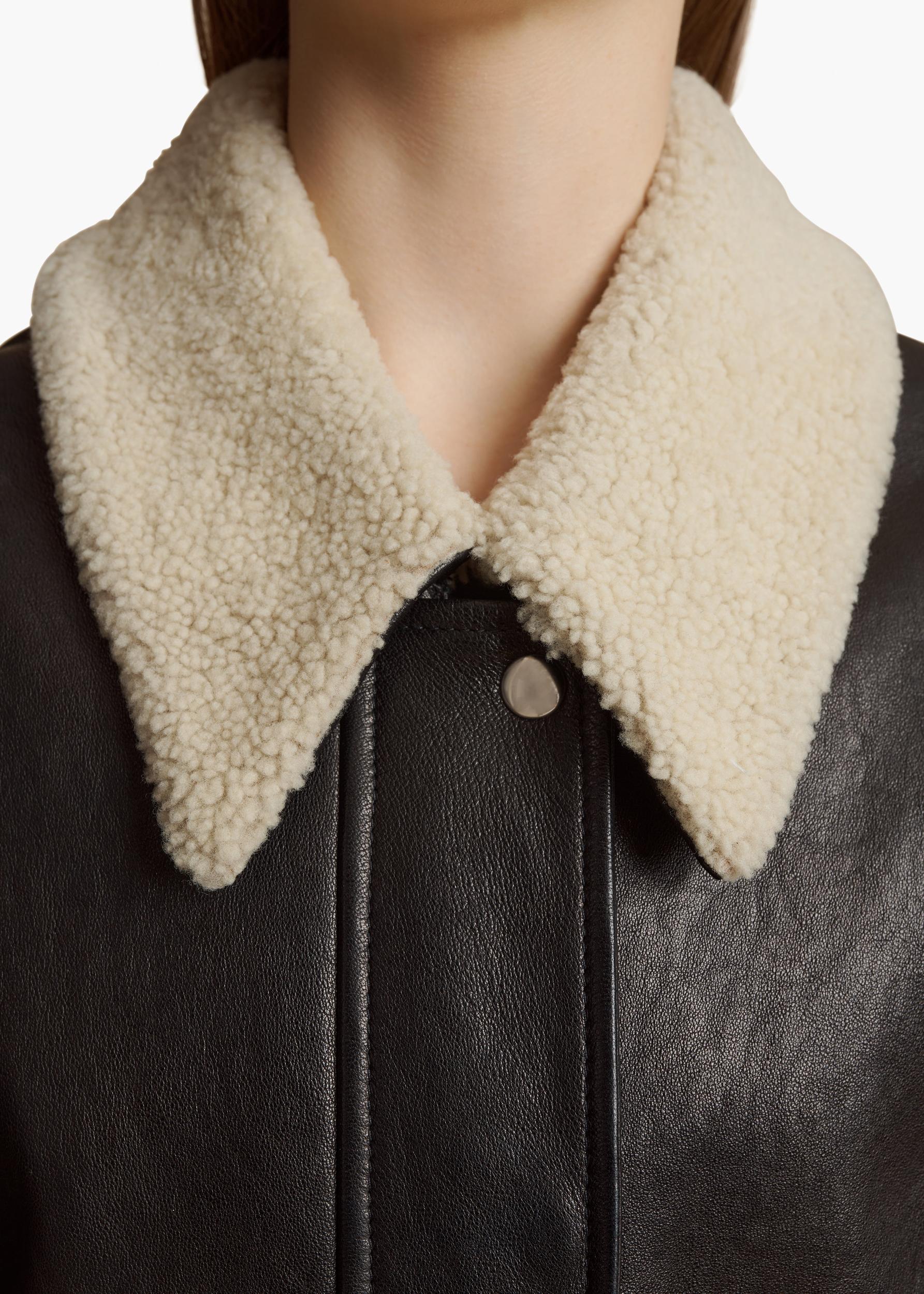 Shellar Jacket in Black Leather Product Image