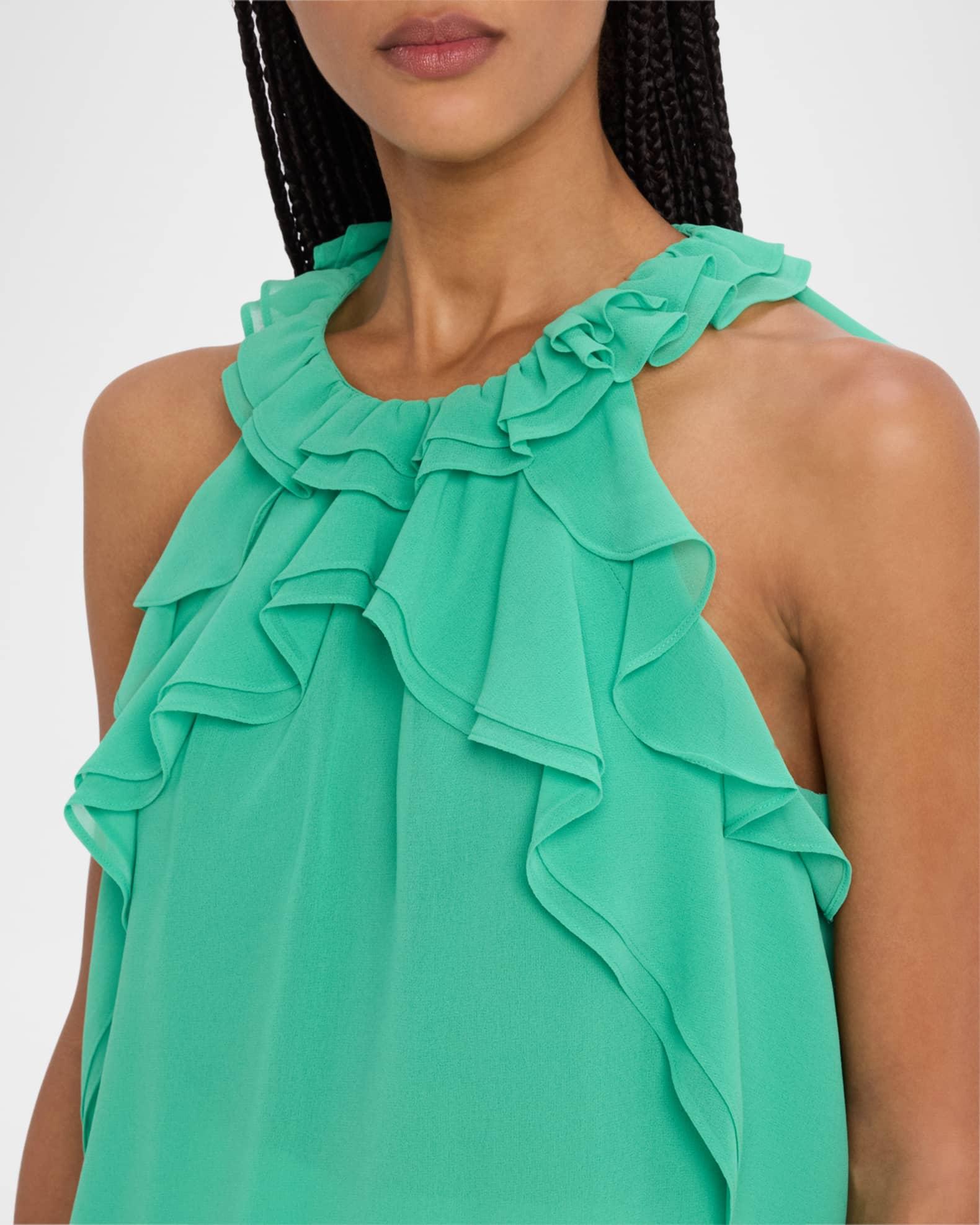 Bristol Ruffle Halter Blouse Product Image