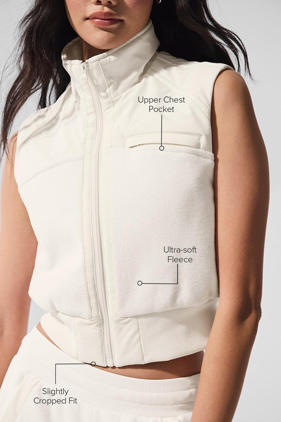 Polar Fleece Wintry Mix Vest - Ivory Female Product Image