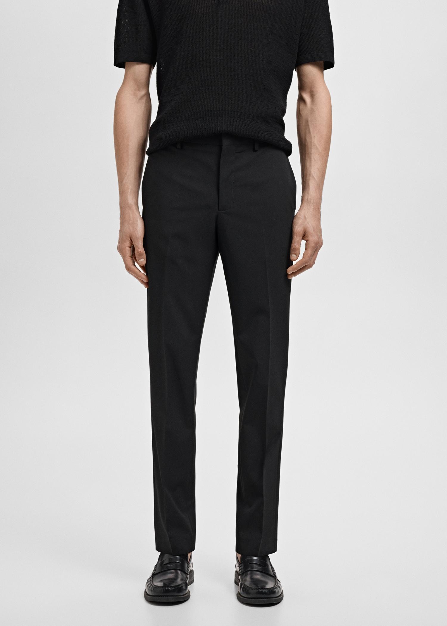Stretch fabric super slim-fit suit trousers - Men | MANGO USA Product Image