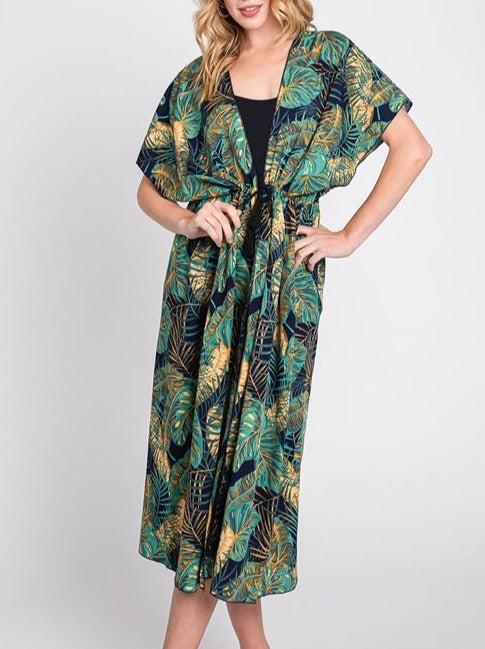 Navy Tropics Cover-Up Product Image
