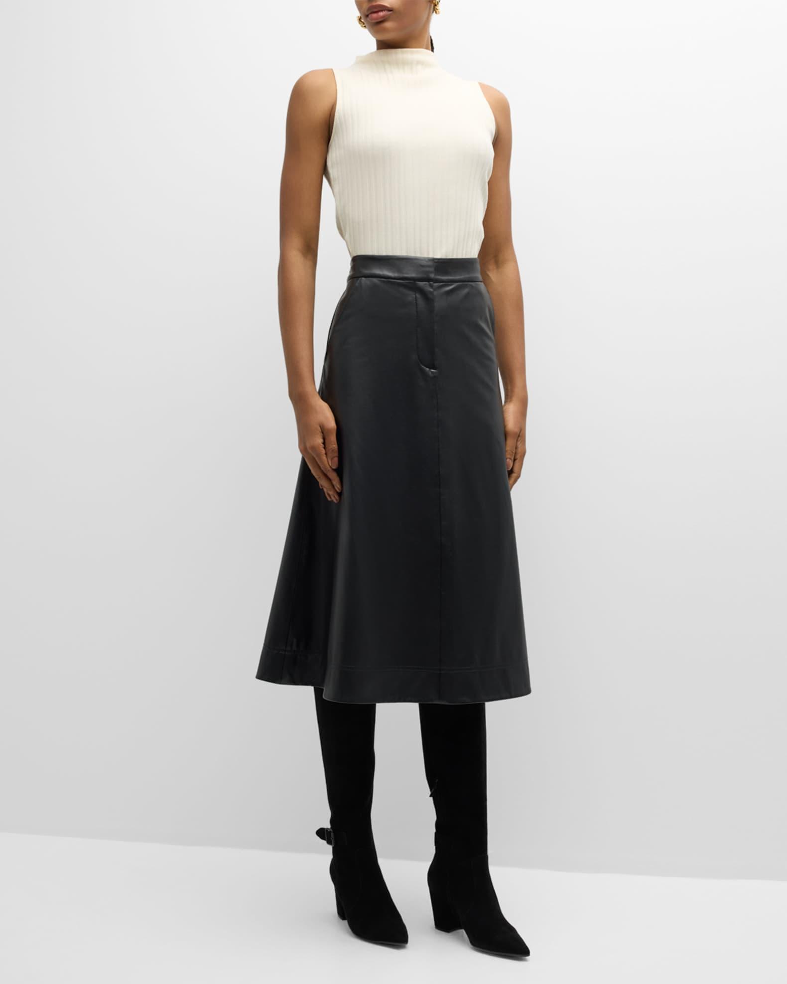 Louise Vegan Leather Skirt Product Image