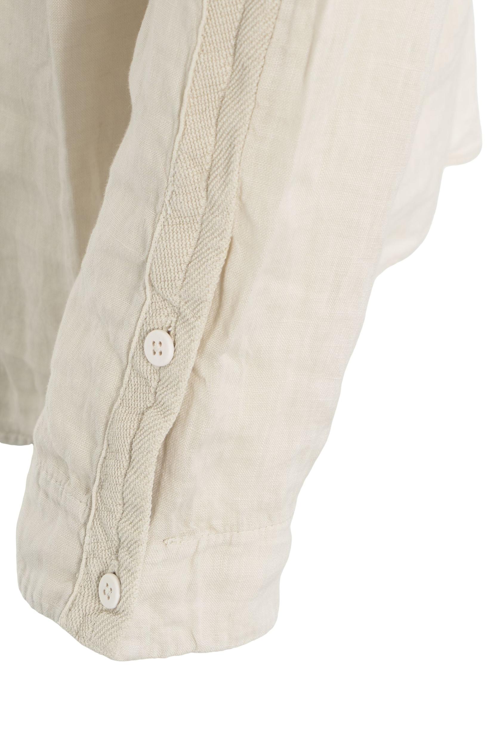 Linen shirt with mandarin collar Product Image