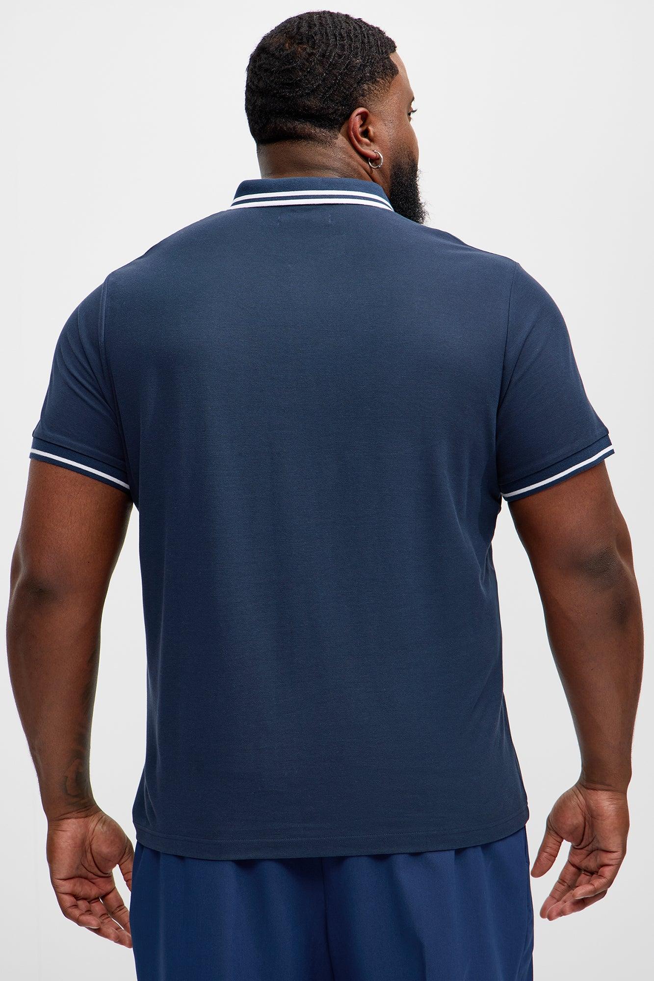 Wilson Short Sleeve Polo - Navy Product Image