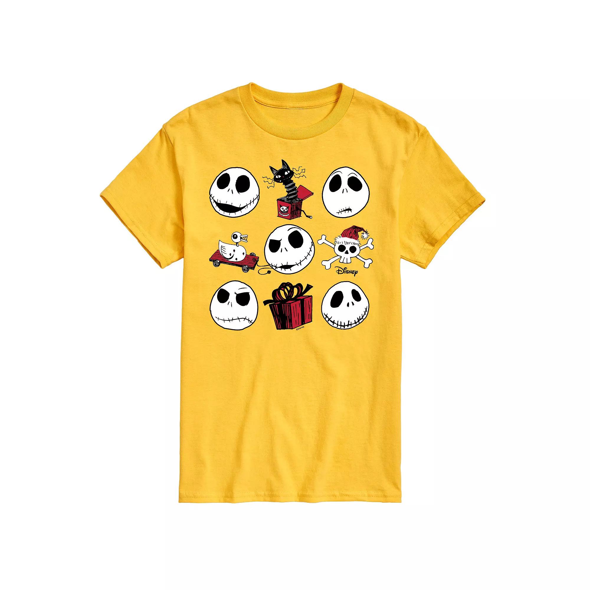 Men's Nightmare Before Christmas Jack Skellington Grid Tee,  Product Image
