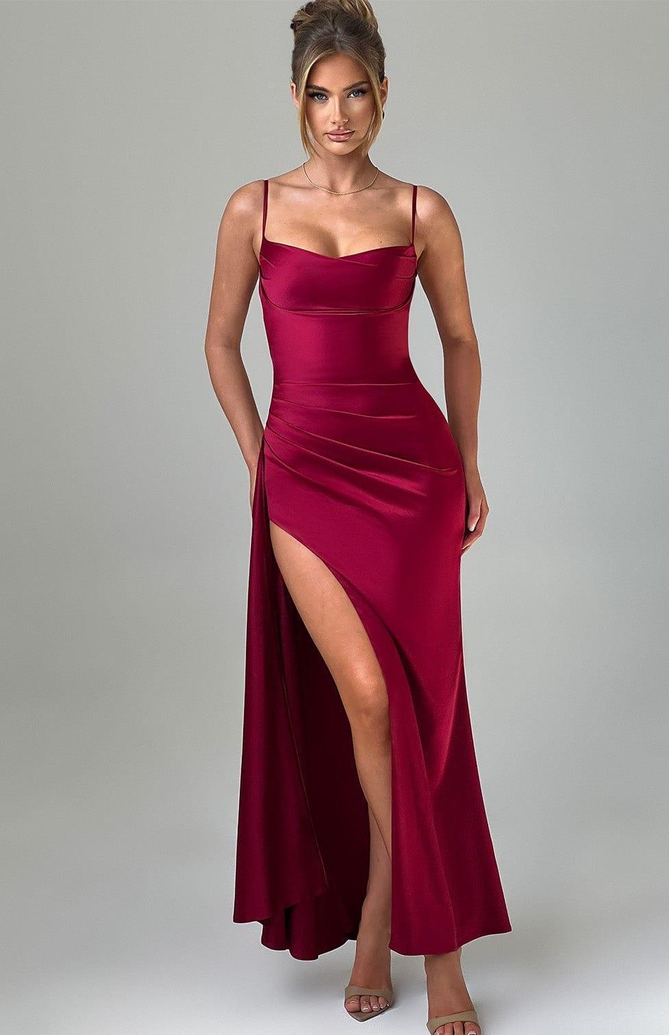 Winona Maxi Dress - Burgundy Product Image
