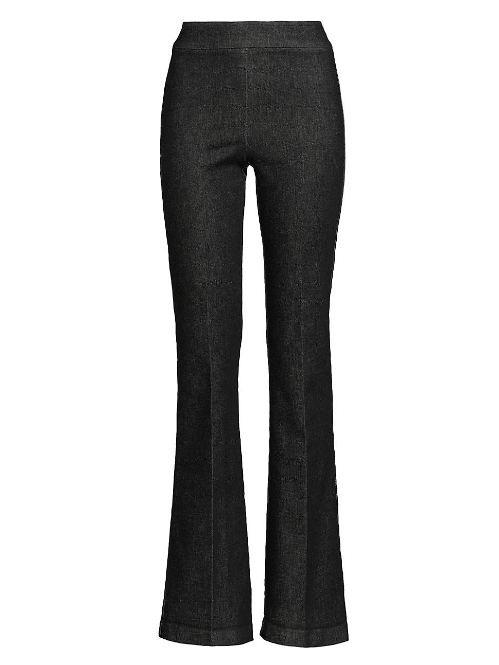Womens Stretch-Cotton Flared Pants Product Image