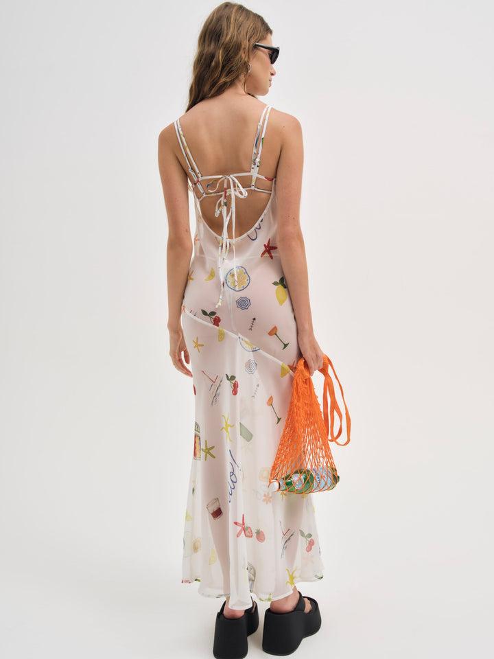 Marina Maxi Dress — White Product Image